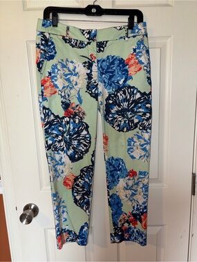 J. Crew Factory Floral Print City Fit Skimmer Pant, Size 4